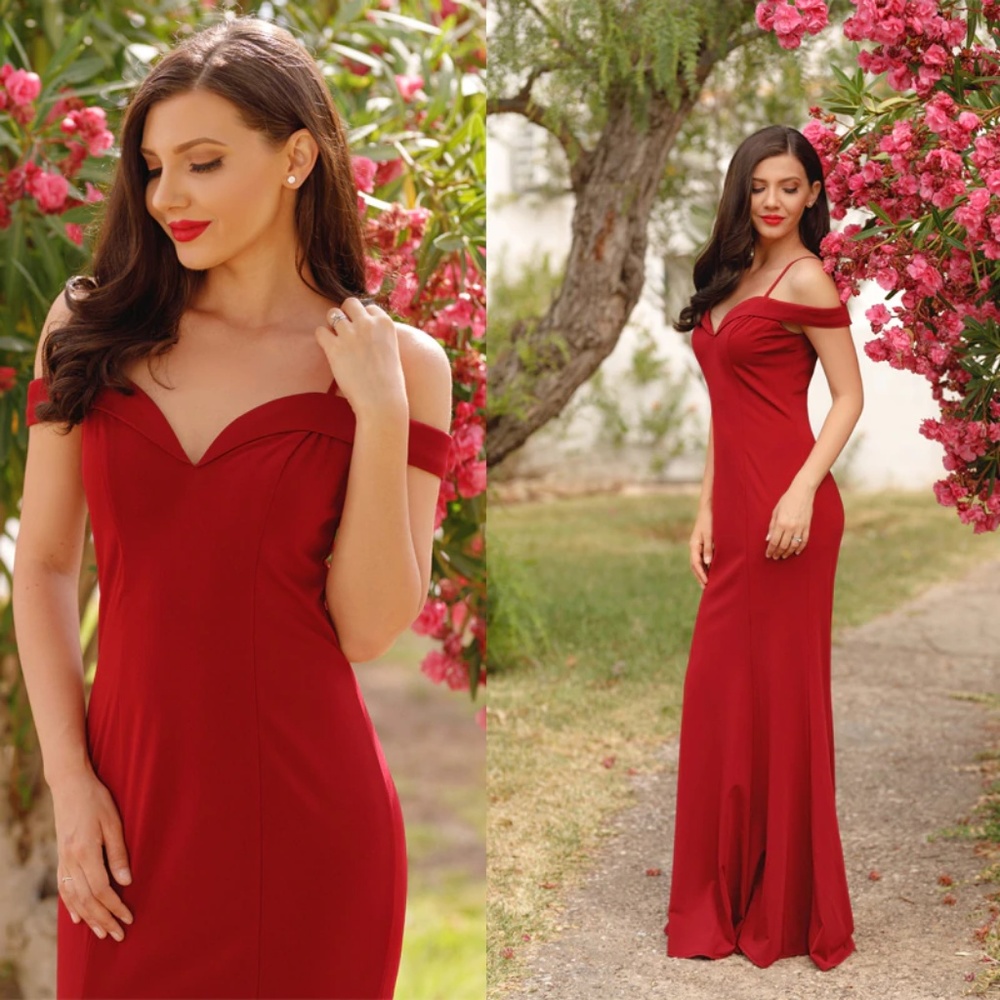 Women's Sexy Elegant V-neck Sleeveless Prom Dress